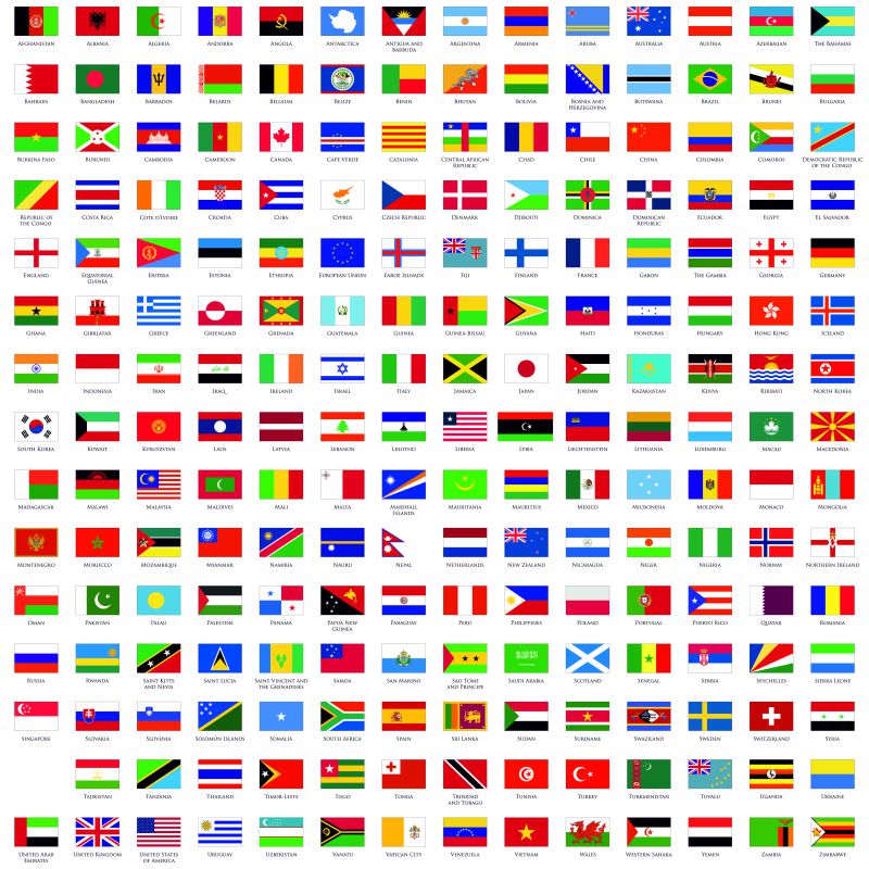 yabancı ülke bayrakları